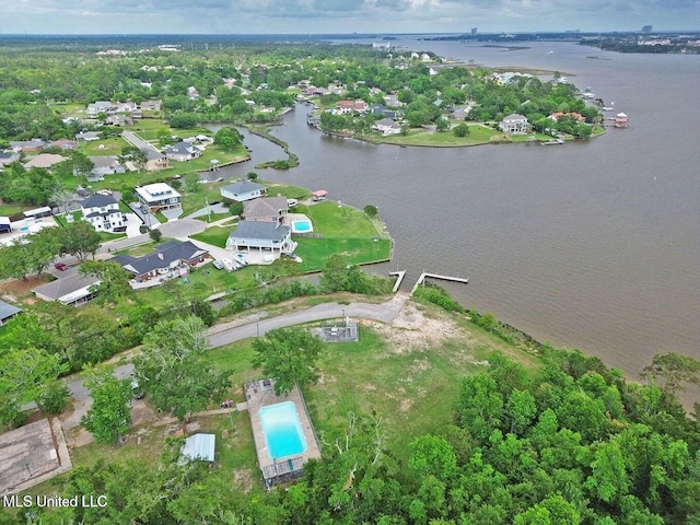 719 Holly Hills Dr, Biloxi, MS 39532 - aerial view of property and surrounding area with a large body of water and nearby suburban area