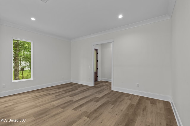 104 Westlake Cir W, Madison, MS 39110 - spare room featuring ornamental molding, light wood-type flooring, and recessed lighting