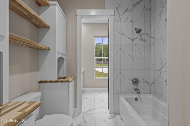 104 Westlake Cir W, Madison, MS 39110 - full bath with marble look tiles and  shower combination