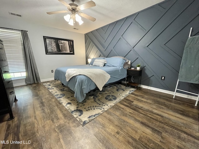 5306 Kristy Ln, Southaven, MS 38671 - bedroom with wood finished floors and ceiling fan