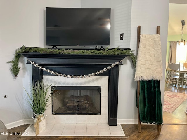5306 Kristy Ln, Southaven, MS 38671 - detailed view of a fireplace and wood finished floors