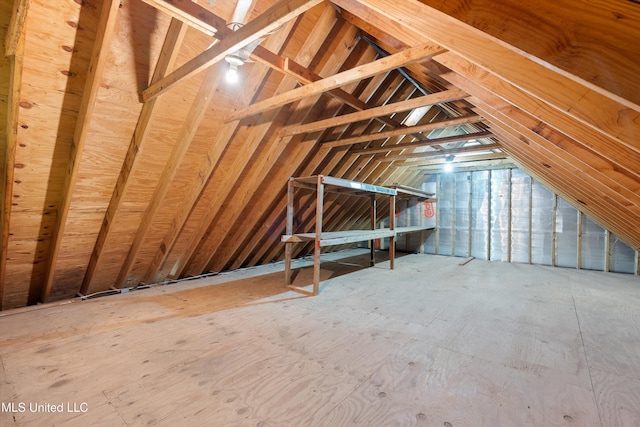 view of attic