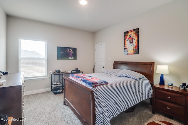 view of carpeted bedroom