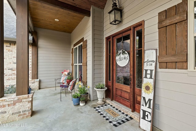 view of doorway to property