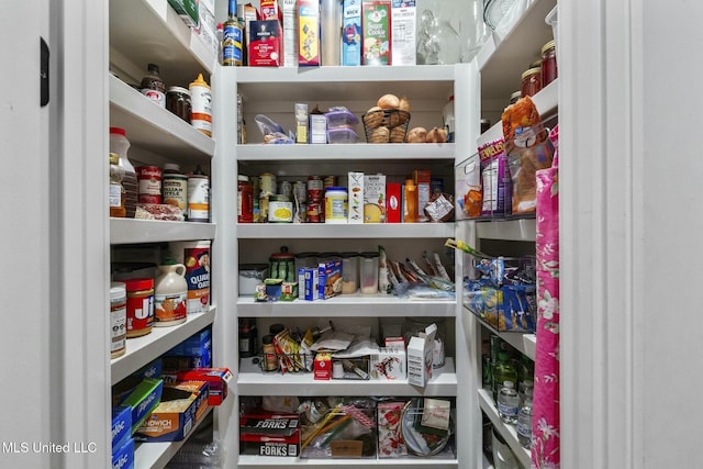 view of pantry