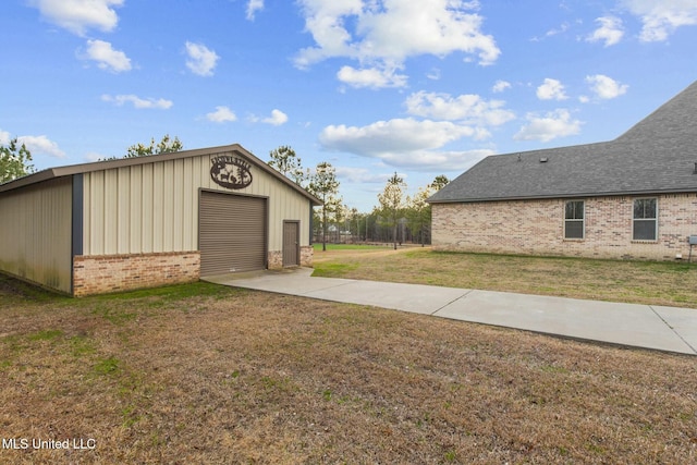 exterior space with a lawn