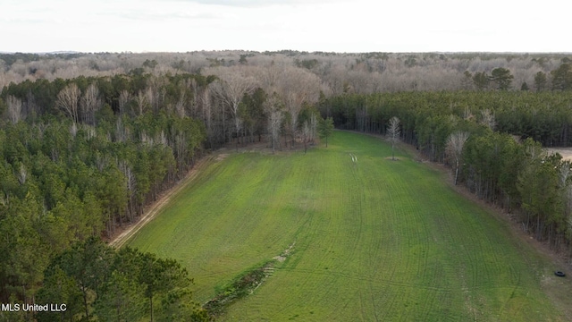 drone / aerial view with a rural view