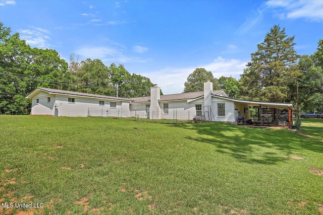 12661 Springridge Rd, Terry, MS 39170 - back of property with a chimney