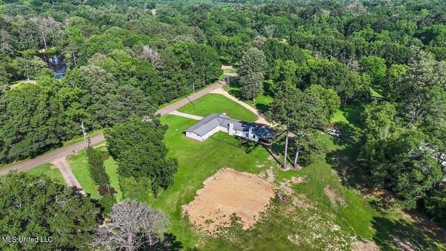 12661 Springridge Rd, Terry, MS 39170 - aerial overview of property's location with a forest