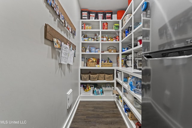 view of storage area