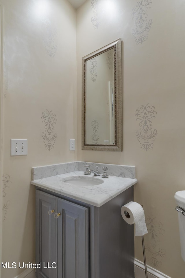 215 Azalea Ct, Brandon, MS 39047 - half bathroom with vanity and toilet