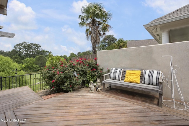 215 Azalea Ct, Brandon, MS 39047 - view of wooden terrace