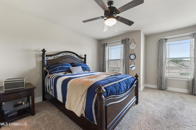 18225 Tulip Cv, Gulfport, MS 39503 - bedroom featuring carpet, a ceiling fan, and baseboards