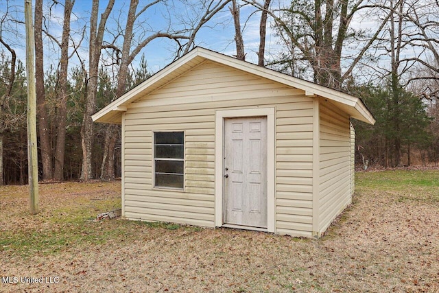 view of outdoor structure