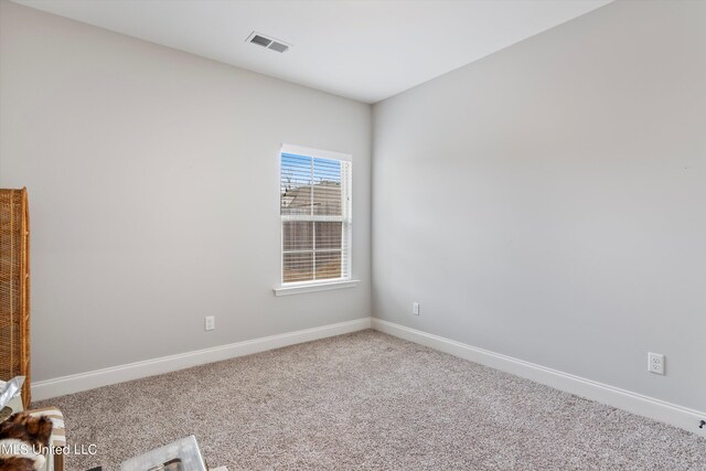 view of carpeted empty room