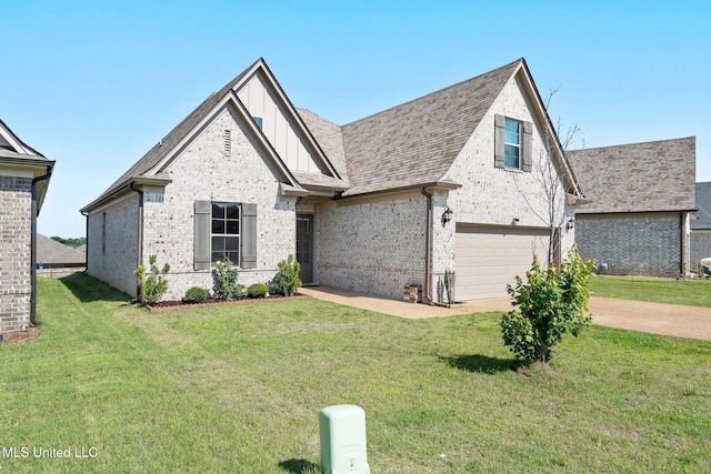 7785 Parkridge Dr, Southaven, MS 38671 - view of front of property with an attached garage, board and batten siding, brick siding, and concrete driveway