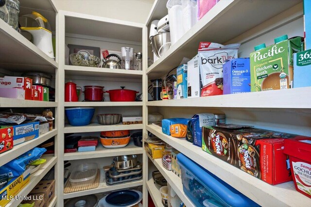 view of pantry