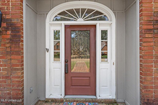 view of doorway to property