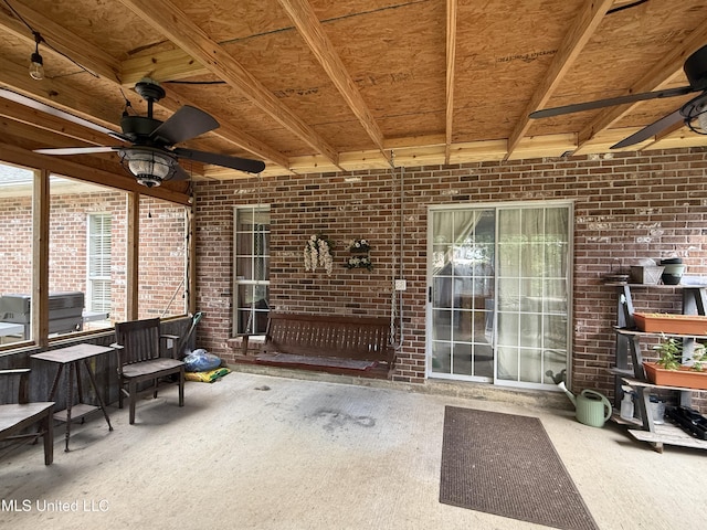 9958 Kahana St, Diamondhead, MS 39525 - view of patio / terrace featuring a ceiling fan and grilling area