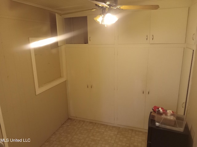 207 W Percy St, Indianola, MS 38751 - below grade area with ceiling fan and light flooring