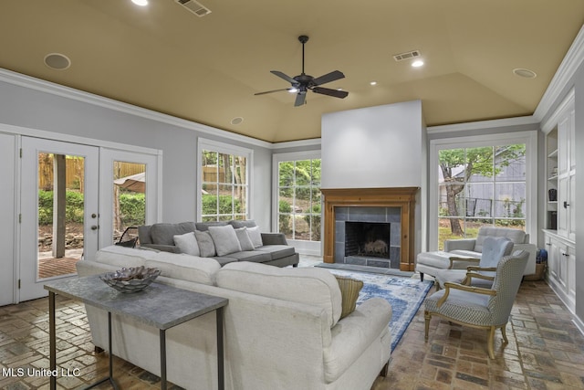 435 Glenway Dr, Jackson, MS 39216 - interior space with french doors and visible vents