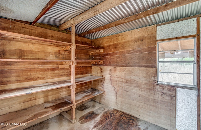 view of storage room