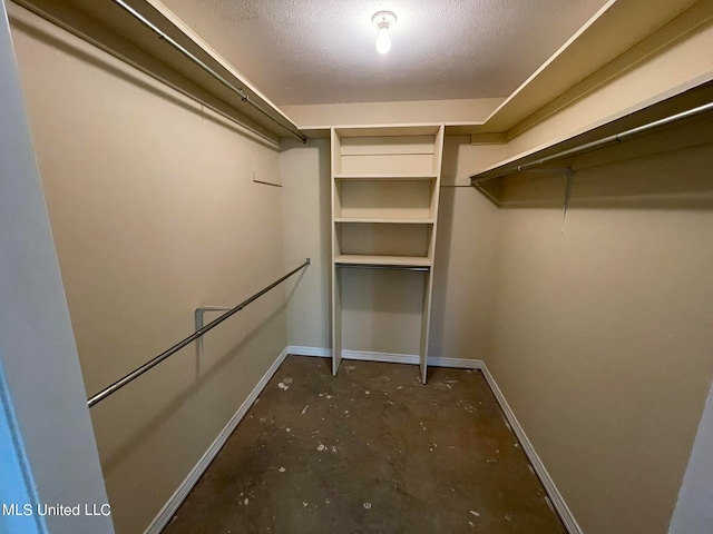 view of walk in closet