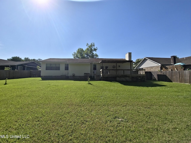 1334 Diller Rd, Ocean Springs, MS 39564 - rear view of property with a wooden deck