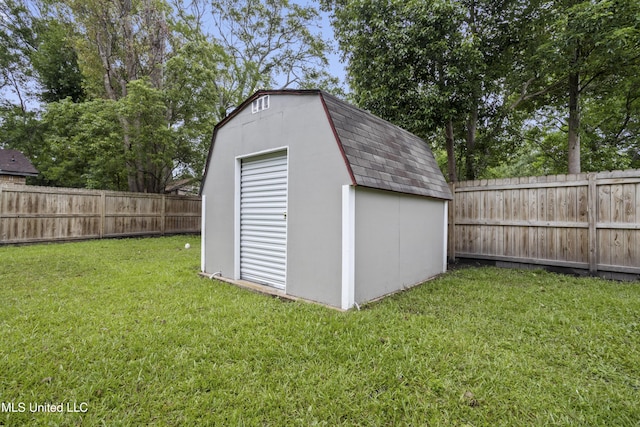 view of shed