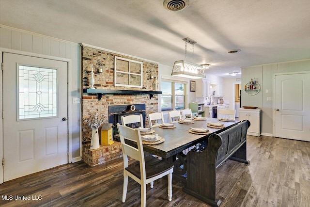 9414 Hillsboro Ludlow Rd, Lena, MS 39094 - dining space featuring wood finished floors