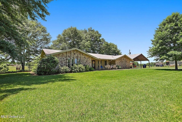 9414 Hillsboro Ludlow Rd, Lena, MS 39094 - view of front of home with a front lawn