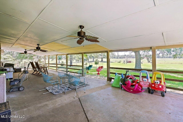 9414 Hillsboro Ludlow Rd, Lena, MS 39094 - view of patio / terrace with ceiling fan