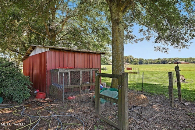 9414 Hillsboro Ludlow Rd, Lena, MS 39094 - view of poultry coop with a view of countryside