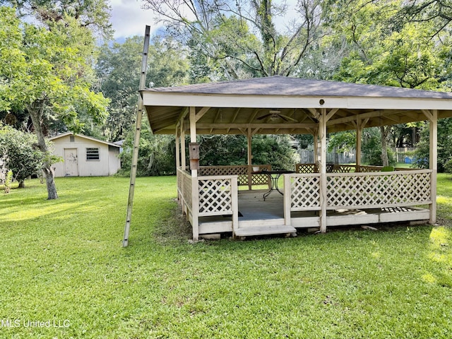 4425 Oak Ave, Moss Point, MS 39563 - view of green lawn featuring a gazebo