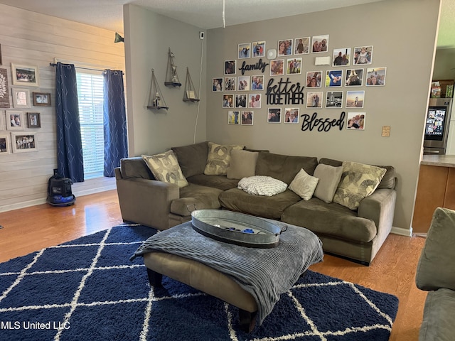 25 Dry Field Rd, Byhalia, MS 38611 - living room with wood finished floors and wooden walls