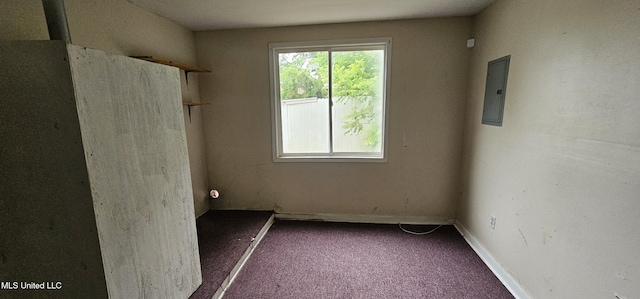 1080 Alta Vista Blvd, Jackson, MS 39209 - unfurnished bedroom featuring electric panel, carpet floors, and baseboards