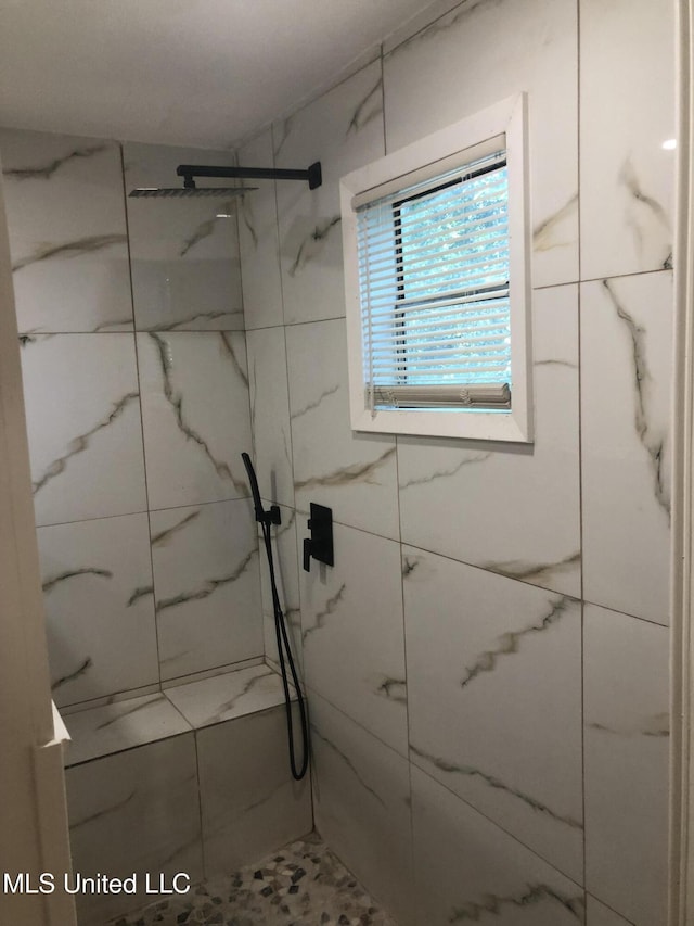 742 Heather Ln, Jackson, MS 39206 - bathroom featuring a marble finish shower