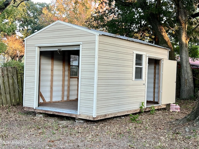 view of outdoor structure