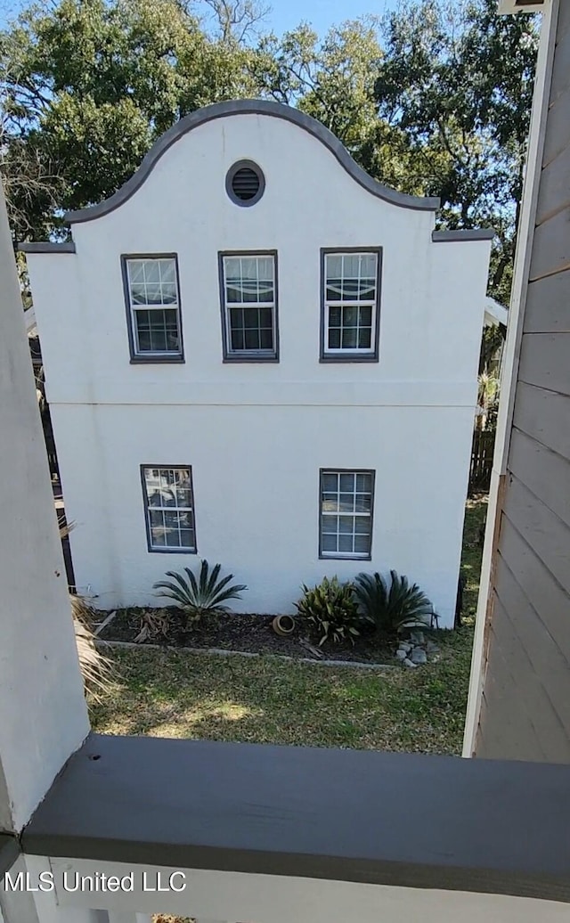 view of home's exterior featuring stucco siding