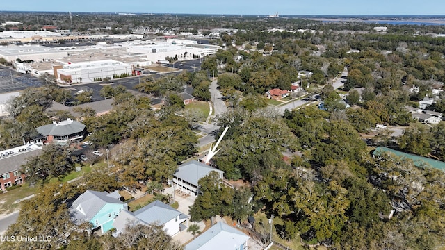 aerial view with a residential view