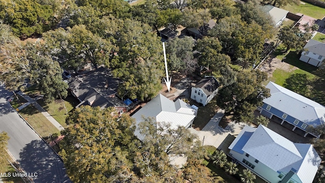 drone / aerial view featuring a residential view