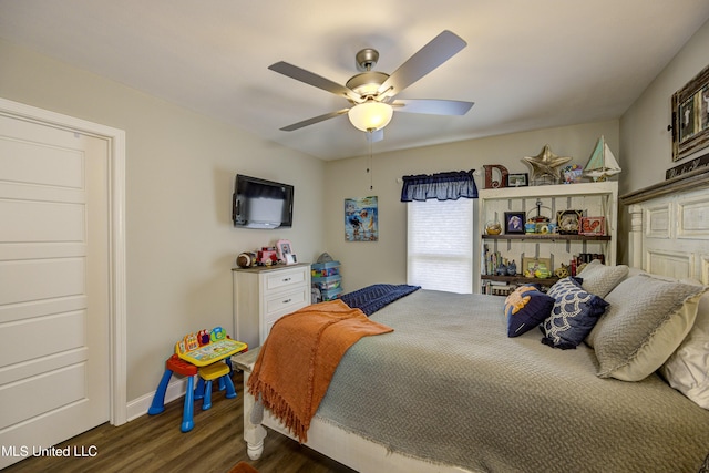 598 Westfield Dr, Pearl, MS 39208 - bedroom featuring wood finished floors and ceiling fan