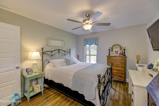 598 Westfield Dr, Pearl, MS 39208 - bedroom with wood finished floors and ceiling fan