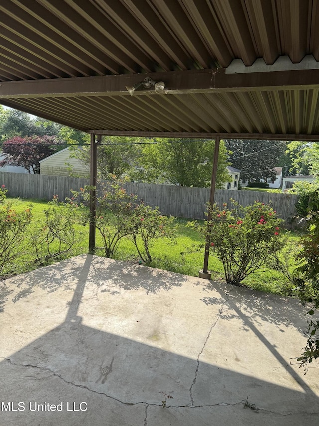 view of patio / terrace featuring a fenced backyard