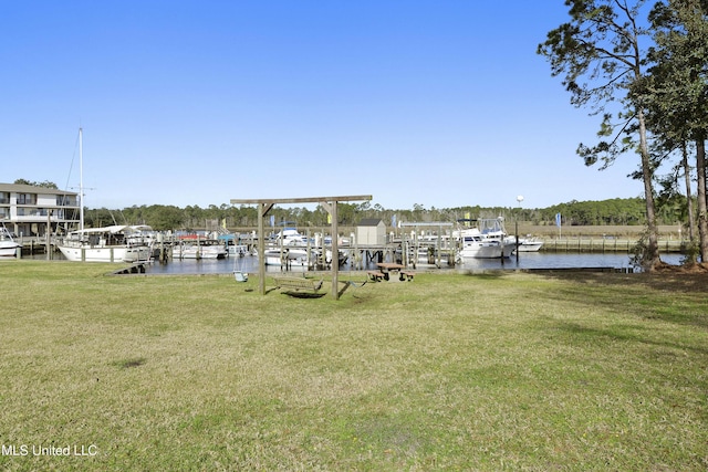 3230 Cumberand Rd Unit 56, Ocean Springs, MS 39564 - dock with a lawn and a water view