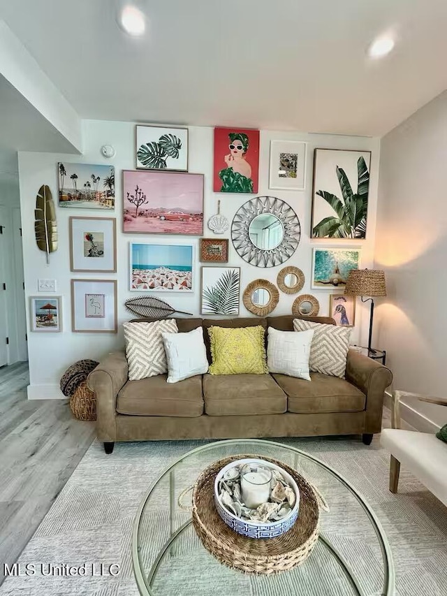 1302 Magnolia St Unit 202, Gulfport, MS 39507 - living room with wood finished floors and recessed lighting