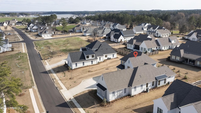 drone / aerial view with a residential view