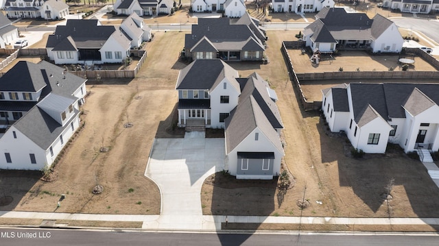 bird's eye view featuring a residential view