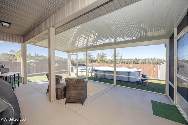 view of sunroom