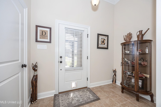 view of tiled entryway